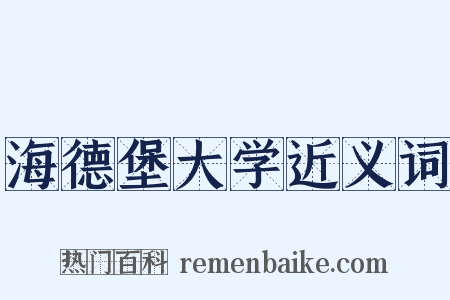 海德堡大学近义词是什么意思的图片